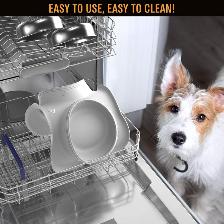 Dog Bowl Set, Stainless Steel No Spill Mess-Proof Food & Water Food Bowls with Skid Resistant Silicone Mat, Dog Bowls Small Size Dog, Medium, & Large, Pet Puppy Bowls & Dishes