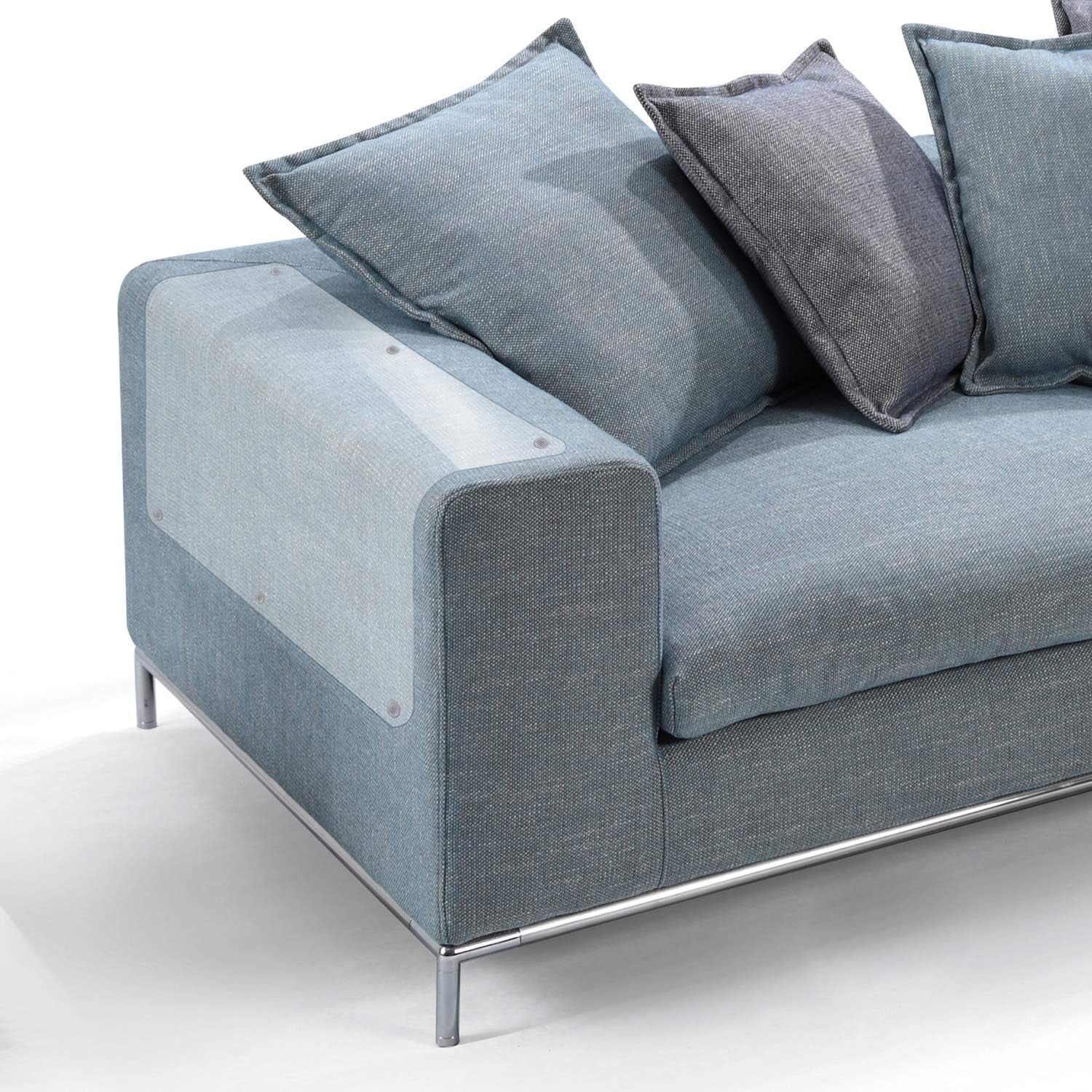 Furniture Scratch Guards, X-Large Premium Flexible Vinyl Cat Couch Protector Guards with Pins for Protecting Your Upholstered Furniture, Cat Scratch Deterrent Pad, 18" L X 12" W