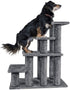 Steady Paws Multi-Step Pet Stairs for High Beds & Sofas - Gray, 4-Step
