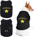Dog Tshirt - Embroidered “ Sheriff “ Dogs Apparel - Lightweight and Skin Friendly Dog Clothes - Sleeveless Doggy Tee Shirts - Machine Washable Shirt for Large Dogs - XL