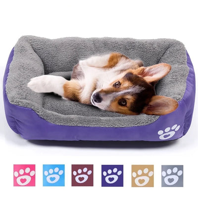 Dog Bed Washable Pet Cat Beds for Small Puppy Medium Dogs Cats, Purple