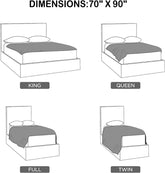 Waterproof 100% Leak Proof Blanket for Baby Adults Pets Dogs Cats, Pee Proof, 3 Layer Protector for Bed, Sofa Couch and Other Furniture, 70"X90", Charcoal | Light Grey, Reversible Lightweight