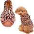 Dog Leopard Hooded Sweatshirt with Hat, Dogs Clothes Lightweight Puppy Hoodie for Small Dog Cat, Doggy Hoody Outfits Cat Apparel