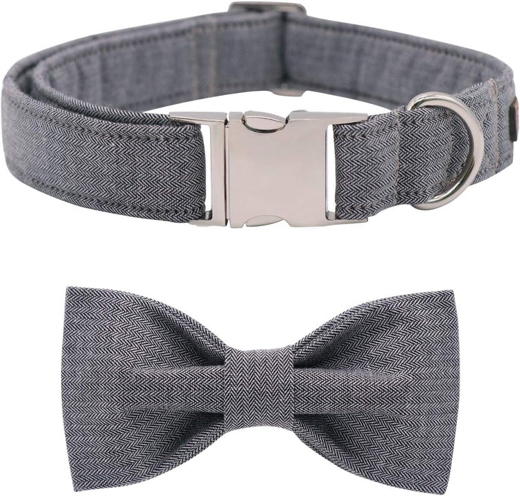 Durable Adjustable Dog Collar with Bowtie – Comfortable Fit for X-Large Dogs, 16-26 Inch Neck
