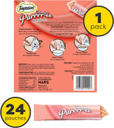 Creamy Puree Squeezable Lickable Wet Cat Treats with Salmon, 0.42 Oz. Tubes, 24 Count