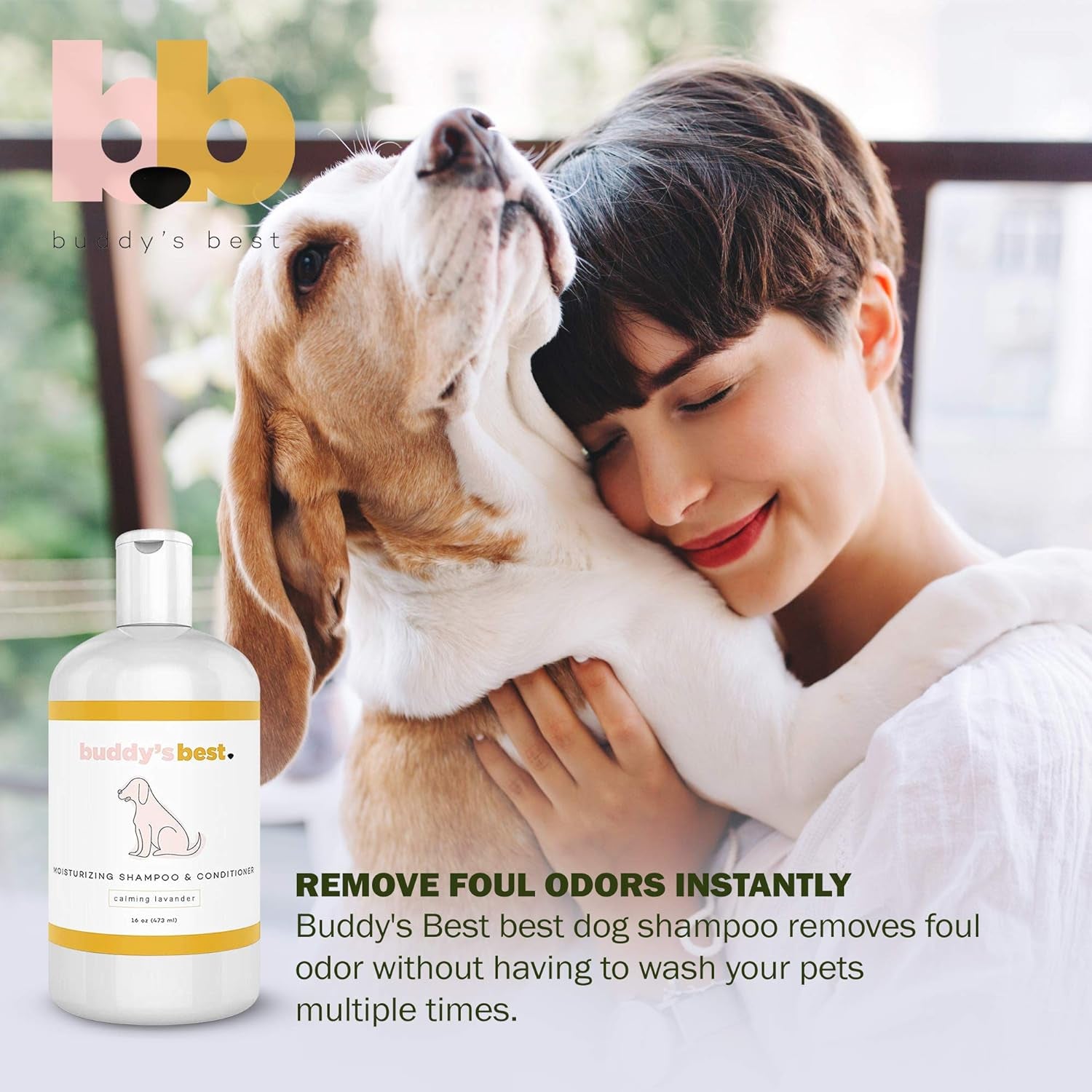 Oatmeal Dog Shampoo & Conditioner for Dry, Sensitive Skin – Calming Lavender Scent, Moisturizing, 16 oz