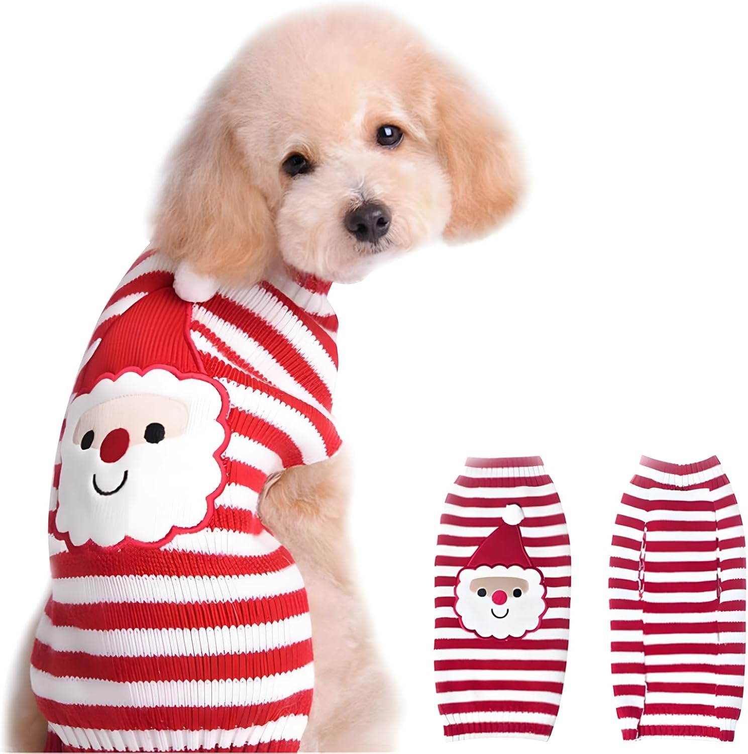 Santa Claus Pet Sweater – Christmas Outfit for Small to Medium Dogs & Cats, X-Large