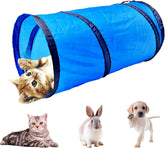 Cat Tunnel for Indoor Cats Interactive, Rabbit Tunnel Toys, Pet Toys Play Tunnels for Cats Kittens Rabbits Puppies Crinkle Collapsible Pop up Black 20"