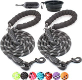 2 Packs 5/6 FT Dog Leash with Comfortable Padded Handle and Highly Reflective Threads Dog Leashes for Small Medium and Large Dogs (5FT-1/2&