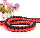 Dog Collar and Leash Set, Heavy Duty Nylon Braided Rope Strong 47 FT Dog Leash and Martingale Training Collar for Small Medium Large Dogs Training and Walking (Red & Black)