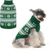 Cable Knit Dog Sweater Turtleneck, Cold Weather Pullover Classic Knitwear, Snowflake Pattern Thick Warm Winter Pet Clothes, Dog Christmas Sweater for Small Medium Large Dogs Cats,Green SM