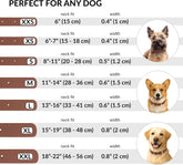 Rolled Leather Dog Collar, Soft Padded round Puppy Collar, Handmade Genuine Leather Collar Dog Small Large Cat Collars 13 Colors (15-19 Inch, Cinnamon Textured)