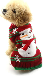 Dog Snow Sweaters Snowman Sweaters Xmas Dog Holiday Sweaters New Year Christmas Sweater Pet Clothes for Small Dog and Cat(Snowman,Xl)
