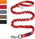 Heavy Duty Bungee Dog Leash for Large Breeds - 6FT with 2 Padded Handles, Shock Absorption, No Pull Training, Red