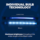 Light up Dog Collar - the Original LED Dog Collar - USB Rechargeable - Waterproof - 1,000 Feet of Visibility - Dog Collar Light for Small, Medium, Large Dogs - US Brand