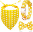 Large Dogs Collar Cute, Girl Dog Collar with Bow Tie, Fall Dog Bandana Collar, Bowtie Dog Collar for Medium Dogs, Female Dog Collar Christmas, Dog Girl Collar Yellow for Medium and Large Dogs