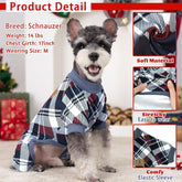 4 Pack Dog Pajamas for Small Dogs Cats Plaid Doggie Clothes Puppy Onesies Christmas Pajamas Jumpsuits Pet Pjs Shirt Apparel Medium, Red Green Beige Grey