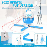 Rechargeable Interactive Cat Toy – 2-in-1 Light & Feather Exercise Toy for Indoor Cats