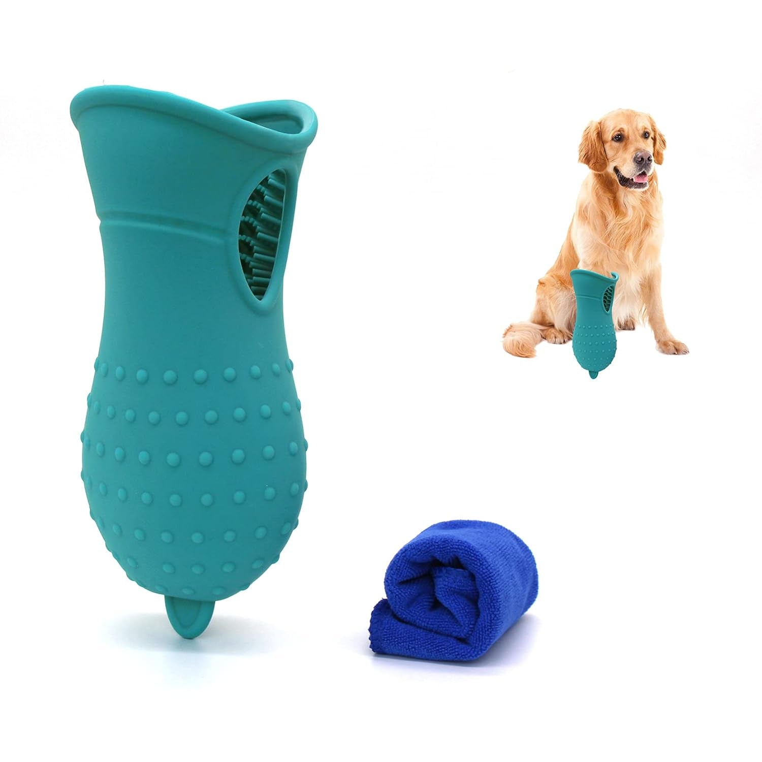 Portable Silicone Paw Cleaner and Scrubber for Large and Medium Breed Dogs - Muddy Paw Cleaning Cup