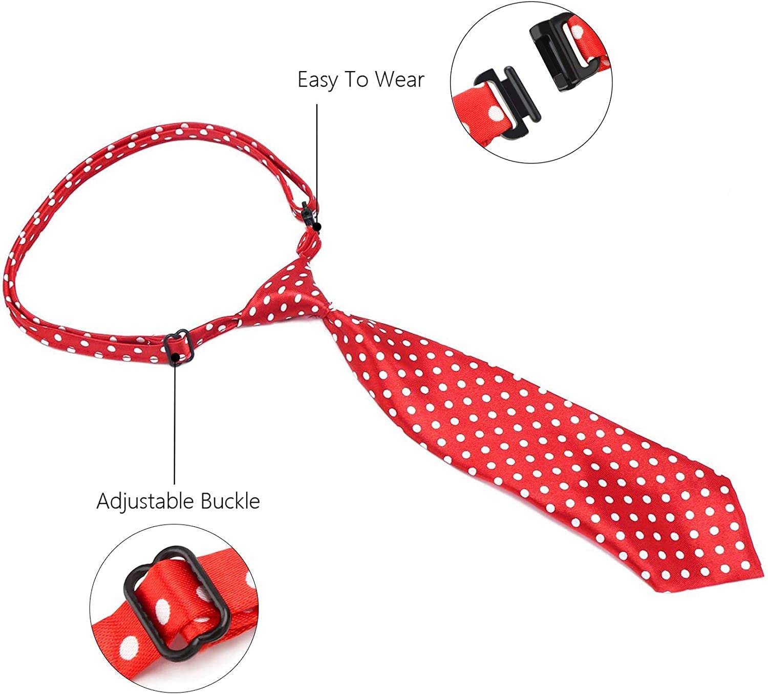 Dog Ties 30 PCS Dog Neckties, Adjustable Neck Ties and Bows for Medium Large Pets Festival Formal Bulk Pet Bowties Collar Grooming Accessories Holiday Birthday Wedding Costumes