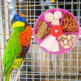 Foraging Wheel Bird Toy – Rotating Seed Ball for Parrots, Parakeets, Cockatiels & Conures (Purple)