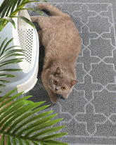 Cat Litter Mat – Large 35"x24", Litter Lock Mesh, Non-Slip (Dark Grey)