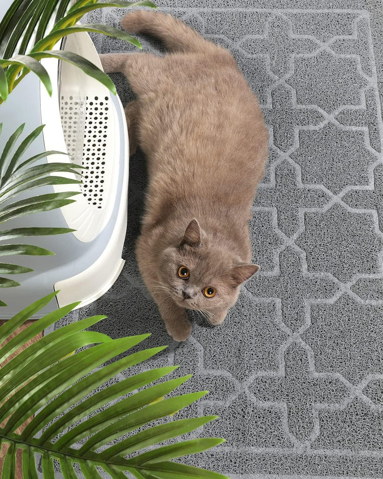 Cat Litter Mat – Large 35"x24", Litter Lock Mesh, Non-Slip (Dark Grey)