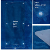 Furniture Scratch Guards, X-Large Premium Flexible Vinyl Cat Couch Protector Guards with Pins for Protecting Your Upholstered Furniture, Cat Scratch Deterrent Pad, 18" L X 12" W