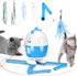 Rechargeable Interactive Cat Toy – 2-in-1 Light & Feather Exercise Toy for Indoor Cats