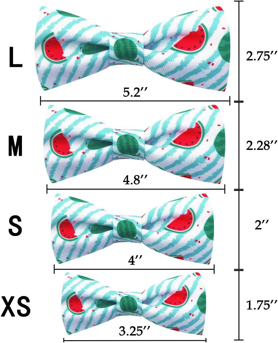 Watermelon Bowtie Dog Collar – Stylish & Comfy Puppy Collar with Bow Tie for Small Dogs