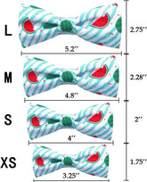 Watermelon Bowtie Dog Collar – Stylish & Comfy Puppy Collar with Bow Tie for Small Dogs