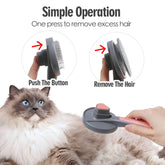 Dogs Brush Cat Brush,Self Cleaning Brush for Dog Grooming,Pet Grooming Brush with Massages Particle for Dogs and Cats with Long/Short Hair (Pink)