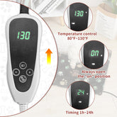 Large Dog Heating Pad 36X24 in with Smart Thermostat Switch and Power Line Protection Tube,Obtained MET and UL Dual Certification,Waterproof Pet Heating Pad for Dogs,With Plush Fabric Cover