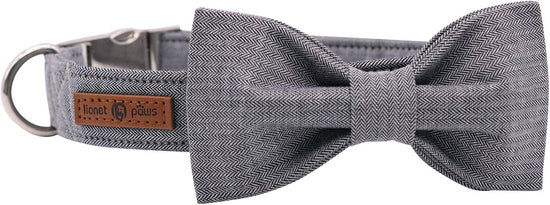 Durable Adjustable Dog Collar with Bowtie – Comfortable Fit for X-Large Dogs, 16-26 Inch Neck