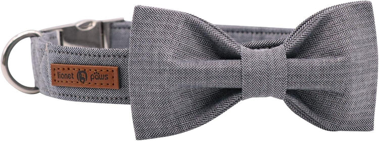 Durable Adjustable Dog Collar with Bowtie – Comfortable Fit for X-Large Dogs, 16-26 Inch Neck