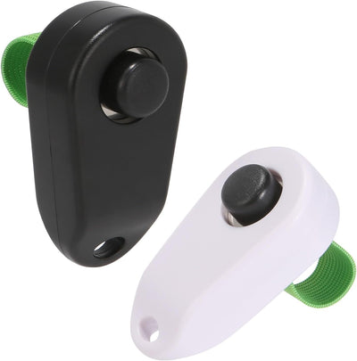 Dog Training Clicker with Finger Ring – 2 Pack (Black & White)