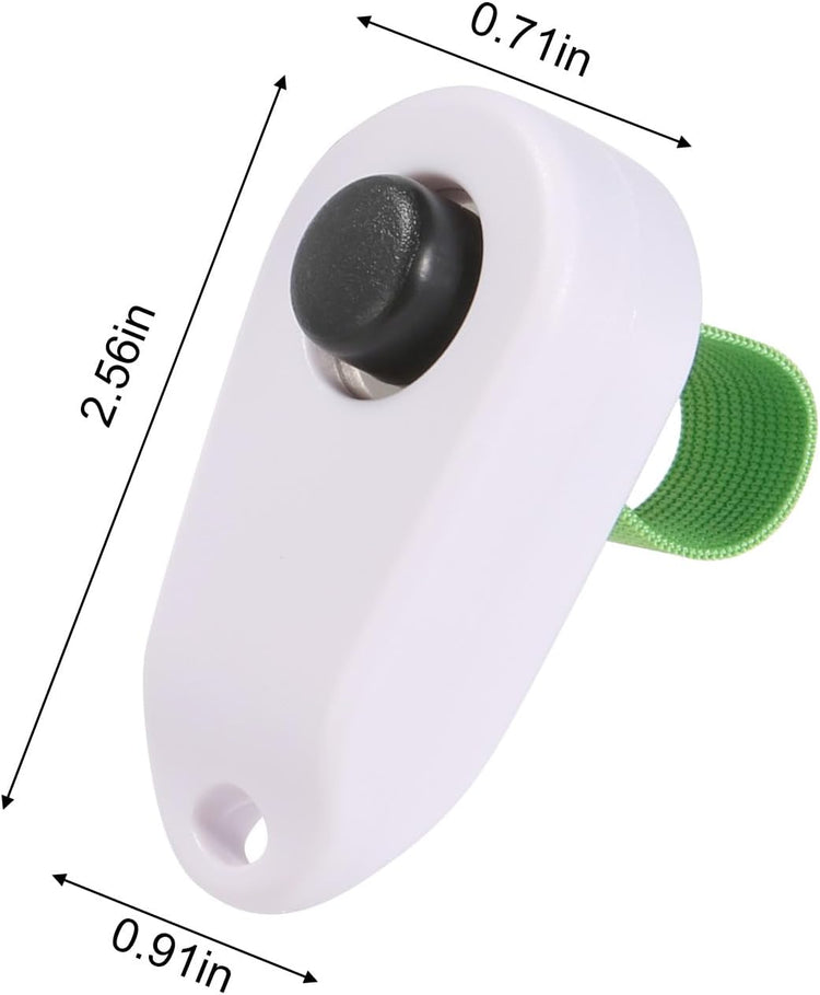 Dog Training Clicker with Finger Ring – 2 Pack (Black & White)