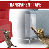 Cat Scratch Furniture Protector – Double Sided - anti Cats Scratching Sticky Tape - No-Residue for Couch, Doors & Walls - 10 Sheets - XL 17" L 12" W Furniture Protectors – Clear Training Tape