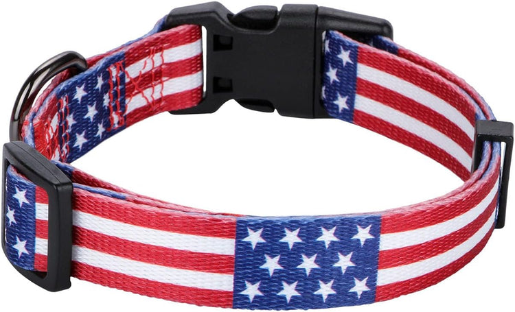 American Flag Dog Collar Independence Day Fourth of July the Great America Dog Collars Small
