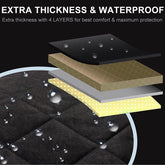 Dog Seat Cover Cars Trucks Suvs, Thick 600D Heavy Duty Pets Car Seat Cover, Waterproof & Wear-Resistant Durable Nonslip Backing & Hammock Convertible, Black, 2 Pack