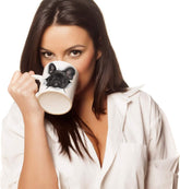 Black French Bulldog Mug - Ceramic Funny Coffee Mug - Perfect French Bulldog Gifts - Cute Novelty Coffee Mug Present - Great Birthday or Christmas Surprise for Friend or Coworker, Men and Women (11Oz)