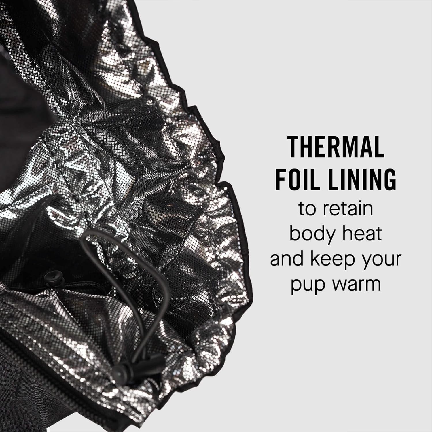 Dog Snowsuit – Black, Size 10 (9–11" Back Length)