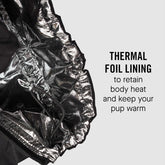 Dog Snowsuit – Black, Size 10 (9–11" Back Length)