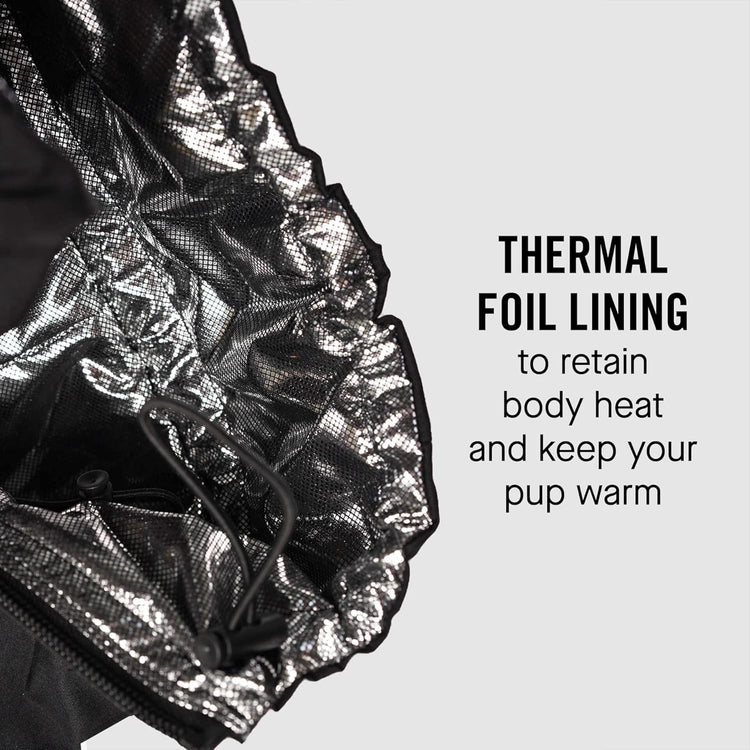 Dog Snowsuit – Black, Size 10 (9–11" Back Length)