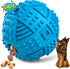 Dog Balls Treat Dispensing Dog Toys for Aggressive Chewers Large Breed, Nearly Indestructible Squeaky Puppy Chew Toys for Largebreeds, Natural Rubber Doggie Puzzle Toys, Pet Treat Ball