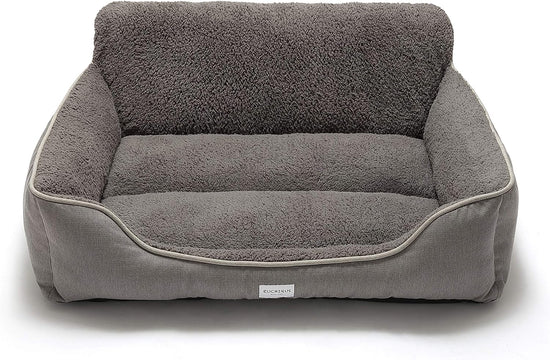 Rectangle Dog Bed Dog Beds for Small Dog Medium Dog Large Dog Washable Sleep Warm Dog Bed with Anti-Slip Bottom (X-Large, Grey)