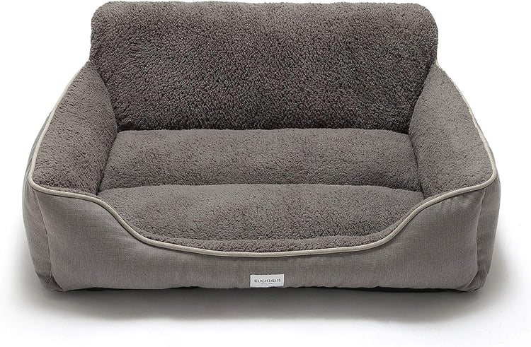 Rectangle Dog Bed Dog Beds for Small Dog Medium Dog Large Dog Washable Sleep Warm Dog Bed with Anti-Slip Bottom (X-Large, Grey)