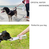 Portable Dog Water Bottle with Leak-Proof Bowl – 10-19 oz, Dishwasher Safe, Travel & Walking Dispenser