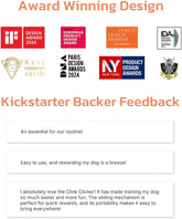 2-in-1 Dog Training Clicker & Treat Dispenser – Black, Durable & Easy Clean