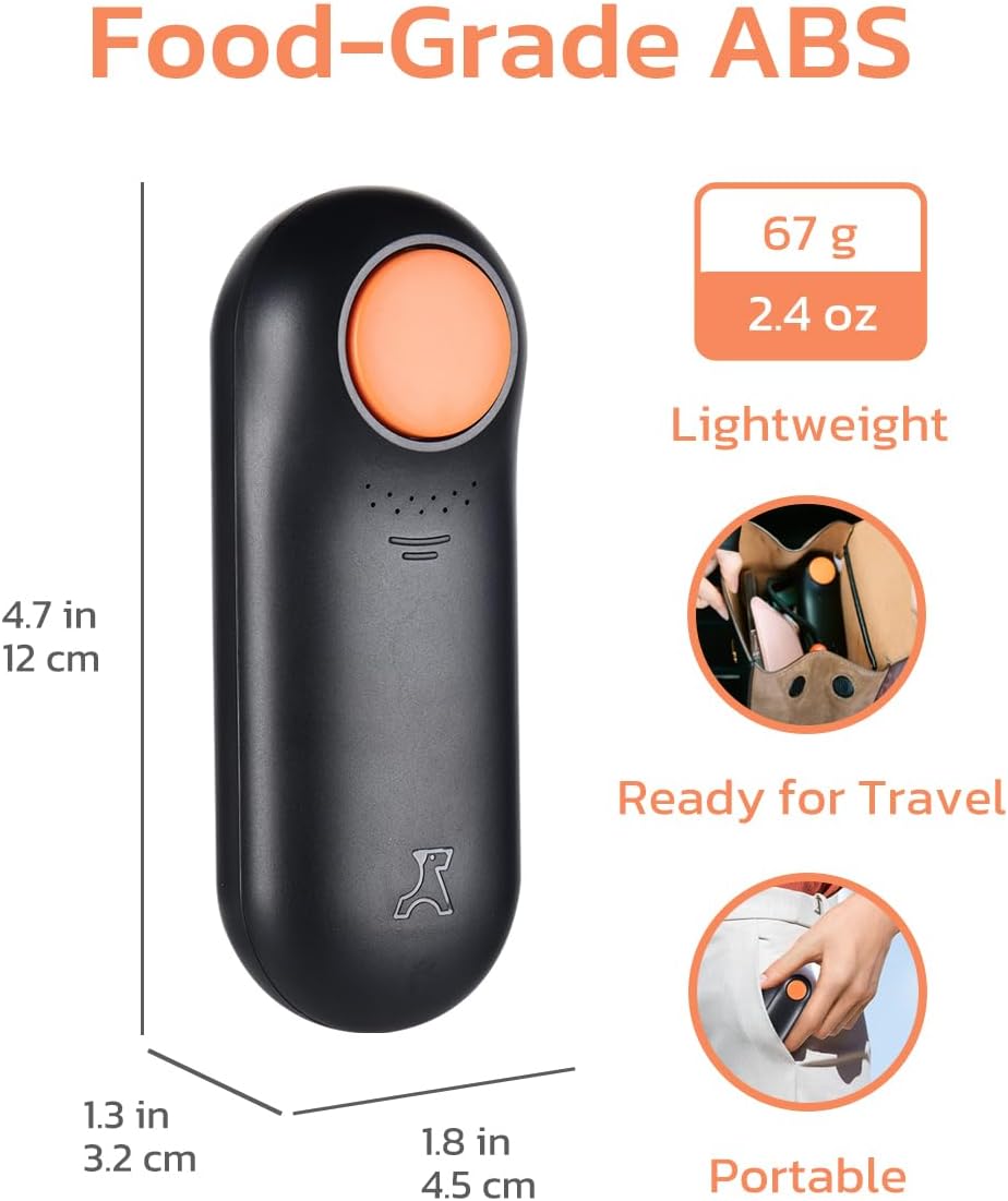 2-in-1 Dog Training Clicker & Treat Dispenser – Black, Durable & Easy Clean